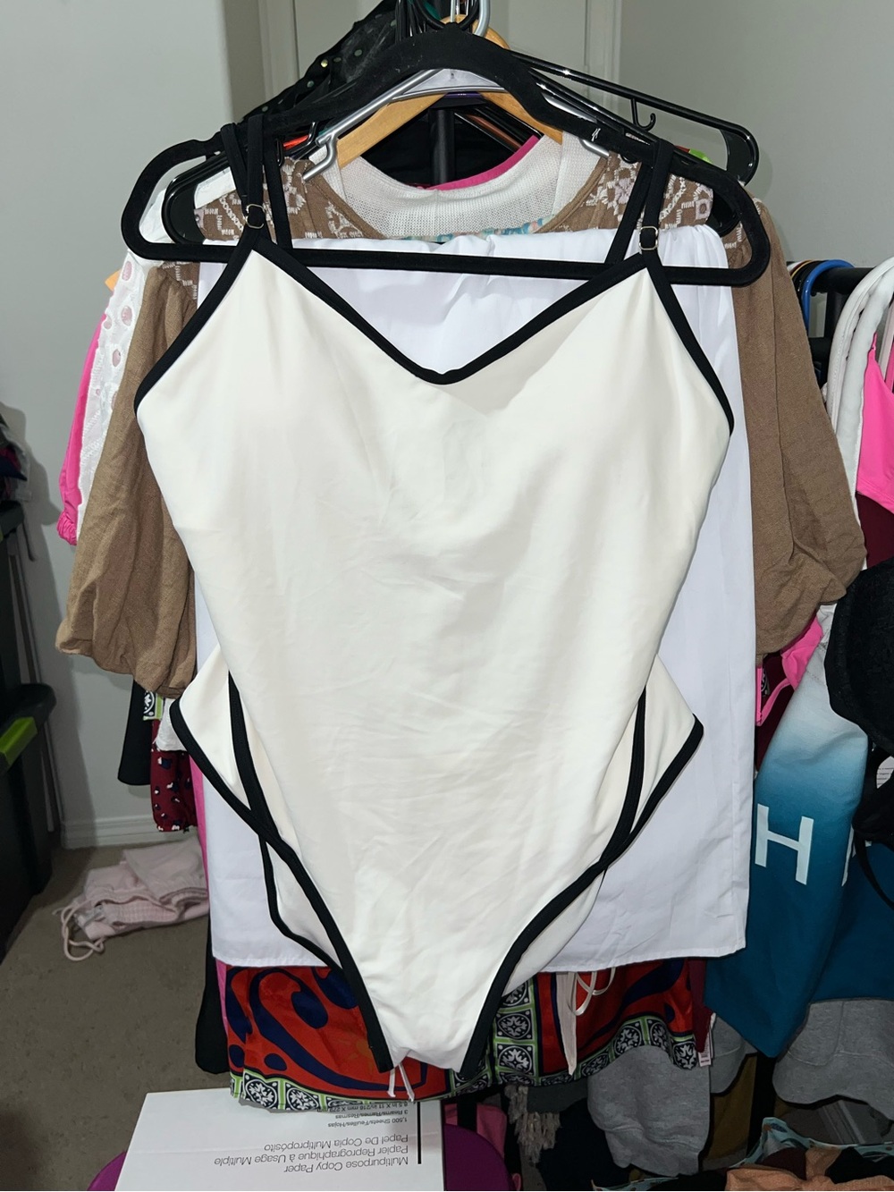 Shade & Shore One-Piece Swimsuit in White XL (16) Like New
